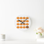 Flard van de Pompoen van Halloween het Leuke Ronde Klok (Huis)