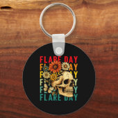 Flare Day Fibromyalgie Dysautonomie Schedel Onzich Sleutelhanger (Voorkant)