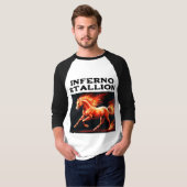 Flare Gallop: Oranje Paard met Inferno Mane T-shirt (Voorkant volledig)