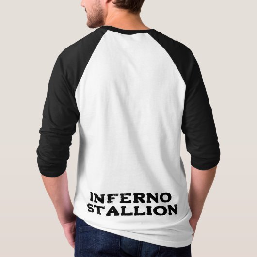 Flare Gallop: Oranje Paard met Inferno Mane T-shirt (Achterkant)