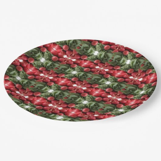 Flaring Red Radish Bunch Papieren Bordje (Gekanteld)