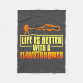Flarower Gun Fire Thrower Flame Wean Quotes  Fleece Deken (Voorkant)