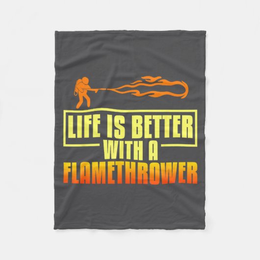 Flarower Gun Fire Thrower Flame Wean Quotes  Fleece Deken (Voorkant)