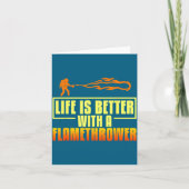 Flarower Gun Fire Thrower Flame Wean Quotes  Kaart (Voorkant)