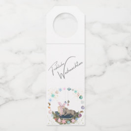 Flaschen Anhänger , Weihnachtsbild mit Pferd Flessenhanger