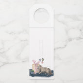 Flaschen Anhänger , Weihnachtsbild mit Pferd Flessenhanger (Achterkant)