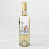 Flaschen Anhänger, Weihnachtsbild mit Pony Flessenhanger (Op fles)