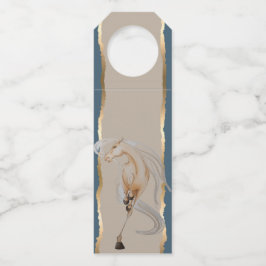 Flaschenanhänger mit edlem Pferdemotiv Flessenhanger