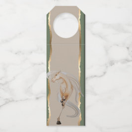 Flaschenanhänger mit edlem Pferdemotiv Flessenhanger