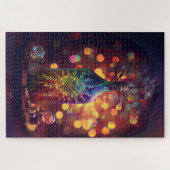 Flaschenfeuerwerk - Romantisches Silvester Puzzle Legpuzzel (Horizontaal)