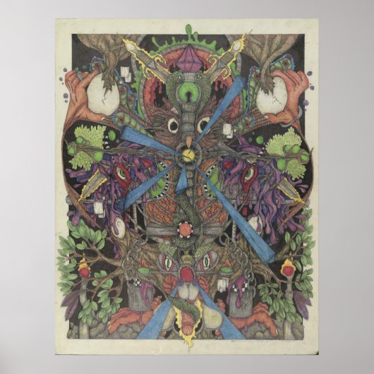 Flase Self Dissolve (Voyage in the eye of an Owl) Poster (Voorkant)