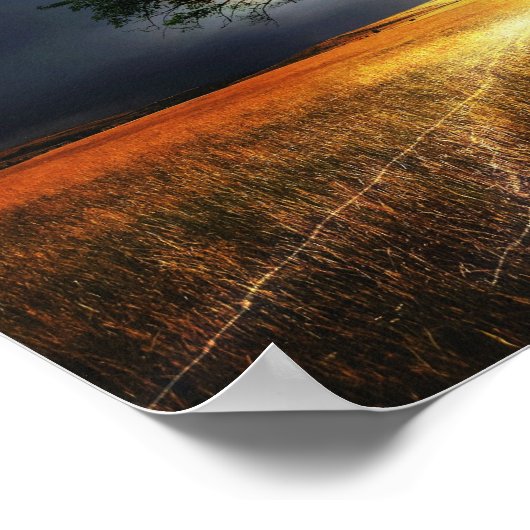 flash-845848 FANTASY LIGHTNING STRIKE TREE BACKGRO Poster (Hoek)