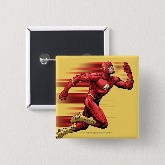 Flash actief vierkante button 5,1 cm (Voorkant /achterkant)