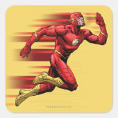 Flash actief vierkante sticker (Voorkant)