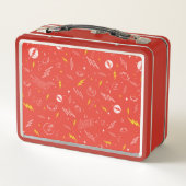 Flash Bliksem Icon en Doodle Patroon (Achterkant)