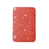 Flash Bliksem Icon en Doodle Patroon Badmat (Voorkant Verticaal)