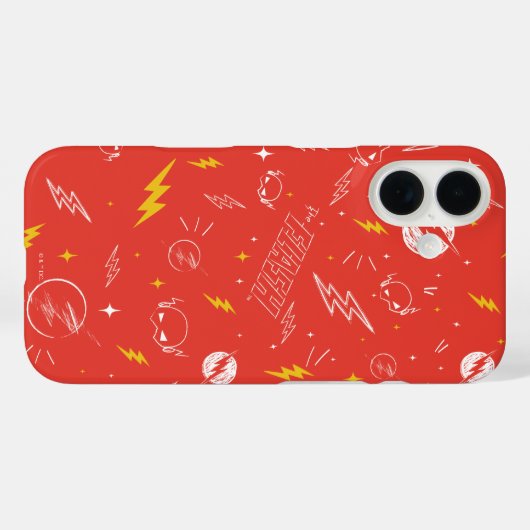 Flash Bliksem Icon en Doodle Patroon Case-Mate iPhone Case (Achterkant (horizontaal))