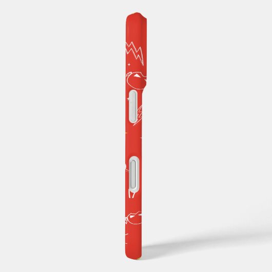 Flash Bliksem Icon en Doodle Patroon Case-Mate iPhone Case (Achterkant / Rechts)