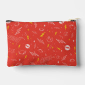 Flash Bliksem Icon en Doodle Patroon Etui (Achterkant)