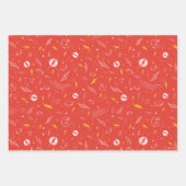 Flash Bliksem Icon en Doodle Patroon Inpakpapier Vel (Voorkant 3)
