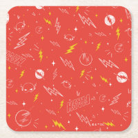 Flash Bliksem Icon en Doodle Patroon