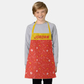 Flash Bliksem Icon en Doodle Patroon Schort (Gedragen)