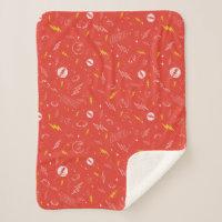 Flash Bliksem Icon en Doodle Patroon