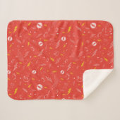 Flash Bliksem Icon en Doodle Patroon Sherpa Deken (Voorkant (horizontaal))