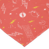 Flash Bliksem Icon en Doodle Patroon Tafelkleed (Gekanteld)