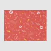 Flash Bliksem Icon en Doodle Patroon Tissuepapier (Voorkant)