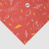 Flash Bliksem Icon en Doodle Patroon Tissuepapier (Detail)