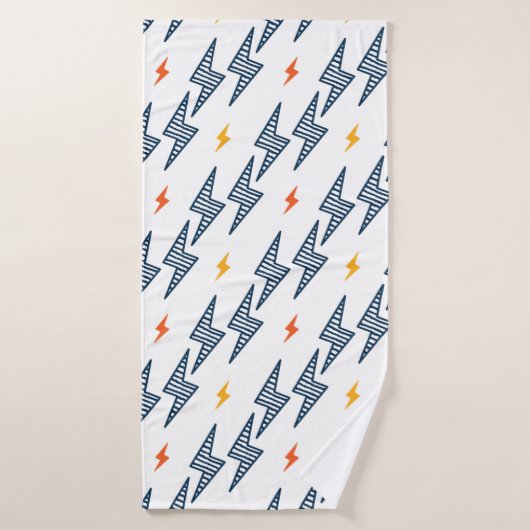 Flash. Bliksembolt naadloos patroon. Achtergrond Badhanddoek (Badhanddoek)
