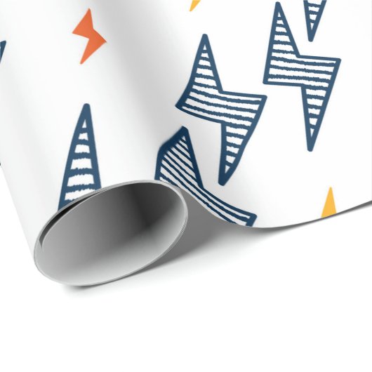 Flash. Bliksembolt naadloos patroon. Achtergrond Cadeaupapier (Rol Hoek)