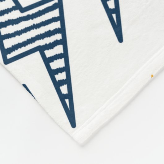 Flash. Bliksembolt naadloos patroon. Achtergrond Fleece Deken (Hoek)