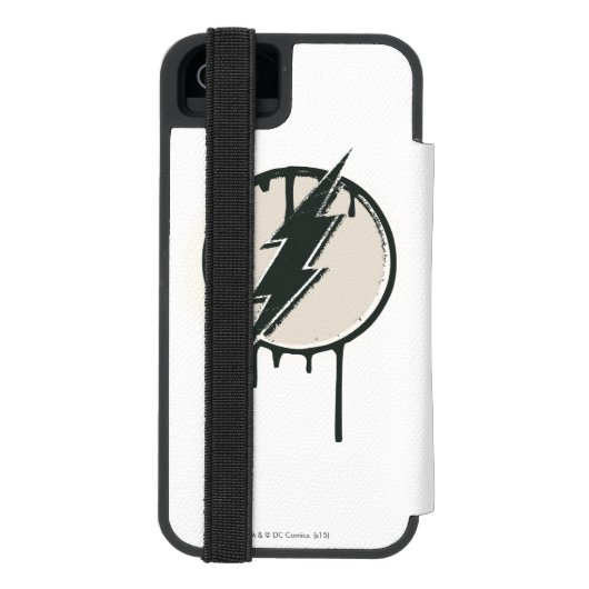 Flash Bolt Paint Grunge Incipio iPhone Portemonnee Hoesje (Agenda Achterkant)