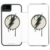 Flash Bolt Paint Grunge Incipio iPhone Portemonnee Hoesje (Agenda Open)