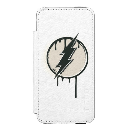 Flash Bolt Paint Grunge Incipio iPhone Portemonnee Hoesje (Voorkant Agenda)