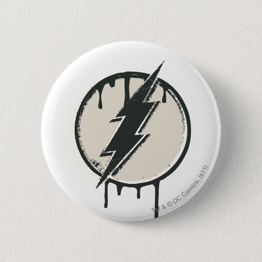 Flash Bolt Paint Grunge Ronde Button 5,7 Cm (Voorkant)