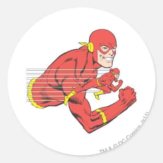 Flash Bust Uitzicht Ronde Sticker (Voorkant)