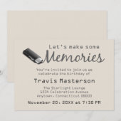 Flash Drive Birthday Party nodigt uit Kaart (Voorkant / Achterkant)