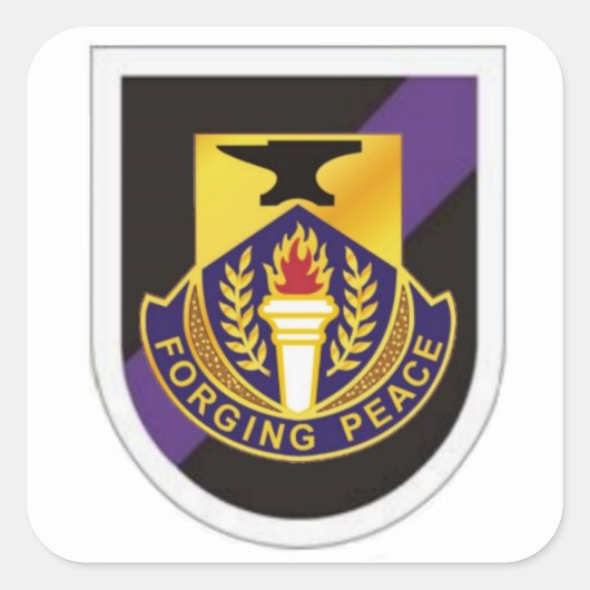 FLASH/DUI 412E BATALJON BURGERZAKEN STICKERS (Voorkant)