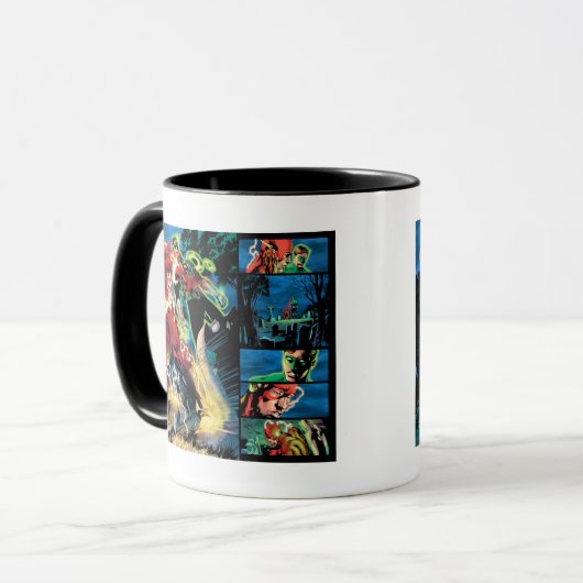 Flash- en Groene Lantern-paneel Mok (Voorkant links)