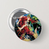 Flash- en Groene Lantern-paneel Ronde Button 5,7 Cm (Voorkant /achterkant)