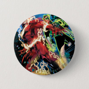 Flash- en Groene Lantern-paneel Ronde Button 5,7 Cm