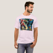 Flash- en Groene Lantern-paneel T-shirt (Voorkant volledig)