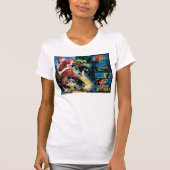 Flash- en Groene Lantern-paneel T-shirt (Voorkant)