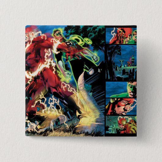 Flash- en Groene Lantern-paneel Vierkante Button 5,1 Cm (Voorkant)