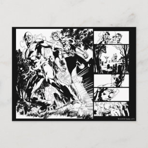 Flash- en Groene Lantern Panel 2 Briefkaart