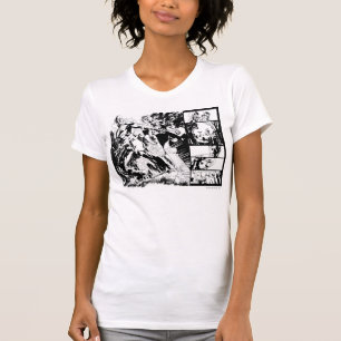 Flash- en Groene Lantern Panel 2 T-shirt