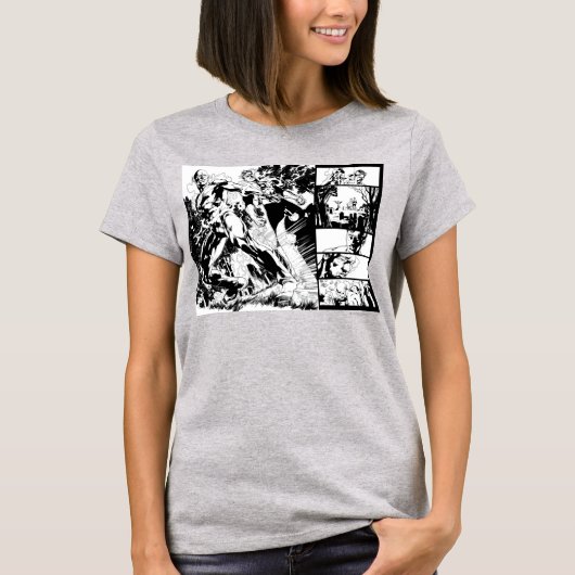 Flash- en Groene Lantern Panel 2 T-shirt (Voorkant)